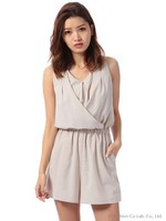 カシュクールコンビネゾン/ベージュ