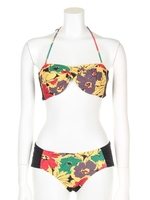 カラー×柄バンドゥビキニ/C