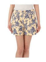 サマー柄タック入りショートパンツ/ベージュ系(166)