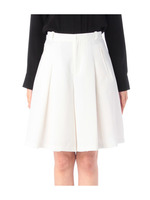 タックプリーツフレアキュロットパンツ/ホワイト(002)