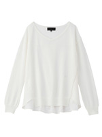 ドッキング浅Vネックニット/ホワイト(003)