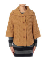 ポンチョ型ニットカーディガン/チャコールグレー(014)