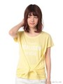 ・前結びロゴTシャツ/Yellow