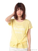 ・前結びロゴTシャツ/Yellow