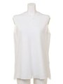 【BED&BREAKFAST】LINEN CHAMBRAY Sleeveless Long Top/WHITE