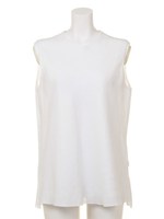 【BED&BREAKFAST】LINEN CHAMBRAY Sleeveless Long Top/WHITE