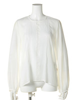 【BED＆BREAKFAST】Relax Cupuro Cotton Longsleeve Blouse/LtBLUE