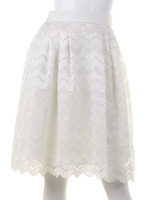 【DUO】 刺繍スカラップSK/ブラック