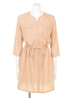 ウエストドロストシャツOP/ベージュ