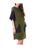 ペーパーコットンミリタリーワンピース/ホワイト(001)