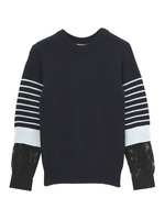 レース切替プレッピーニット/ホワイト(301)