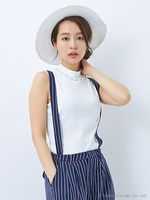 H/Nノースリ/TOPS/オフホワイト／チェック