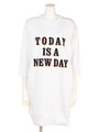 TODAY IS スウェット ワンピース/WHT