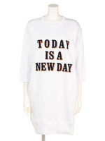 TODAY IS スウェット ワンピース/WHT