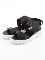【ROSE BUD】WHT SOLE COMFORT SANDAL/NERO