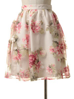 オーガンジーフラワースカート/YE