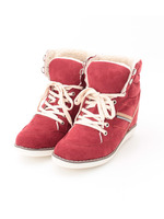 ジップポイントボアスニーカー/ワインレッド(063)