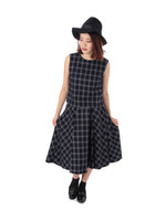 チェック柄フレアスカート/レッド&オレンジ系(364)