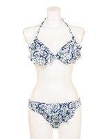 ネイビーリゾート柄ビキニ/ネイビー