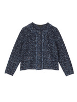 フリンジニットカーディガン/ネイビー系(493)