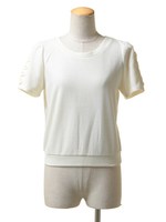 レースアップリボントップス/オフホワイト