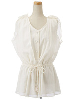 レイヤードチュニック/ピンク