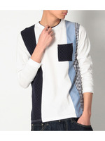 切り替えインナーカットソー/ホワイト(002)