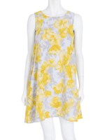 【DUO】 FLOWERプリントBACKタックOP/アイスブルー