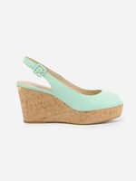スリングバックプラットフォームウェッジ / SLINGBACK PLATFORM WEDGES/Green