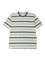 パネルボーダーTシャツ/グレー(312)
