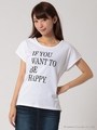 フロッキープリントTシャツ/カーキ