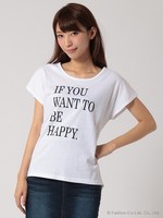 フロッキープリントTシャツ/カーキ