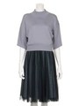 ルーズニットチュールワンピース/GRY