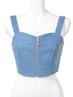 Denim Bustier/Light Indigo