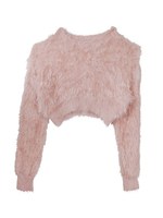 shaggy knit/lavender