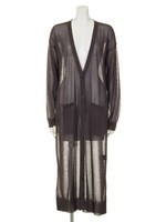 エアリーコットンロングカーディガン/ブラック