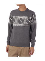 サルーキ柄ニットプルオーバー/レッド(062)