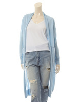 ニットロングカーデ/BLUE