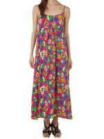 フルーツ&ローズ マキシワンピース/柄PNK