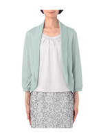 ボレロ風ノーボタンニットカーディガン/ライトベージュ(051)