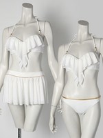 ラッフルバンドゥービキニセット/カーキ