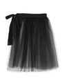 巻きチュールスカート/BK