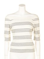 三角テレコオフショルＣＳ　ｖｅｒ．３/ホワイト2