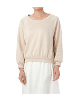 裏毛ラグランプルオーバー/ベージュ(052)