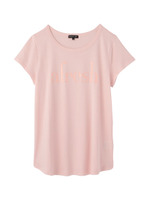 [L]立体ロゴTシャツ/ライトオレンジ(066)