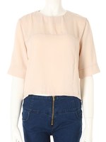 【CEDNIE】切替カットソー/ベビーピンク