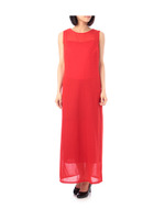 ガーゼニットロングワンピース/ネイビー(093)