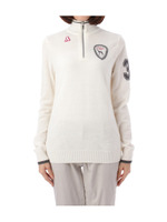 ジッパーネックアルパカ混ニット/オフホワイト(004)