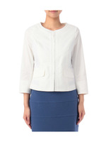 ノーカラーツイルブルゾン/ネイビー(093)