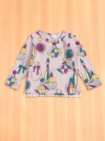 パフュームプリントミニ裏毛Tシャツ/ライトグレ-